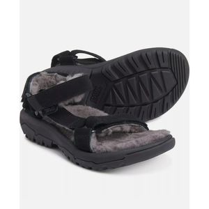 TEVA × Black Hurricane Shearling Sandal Size 6W